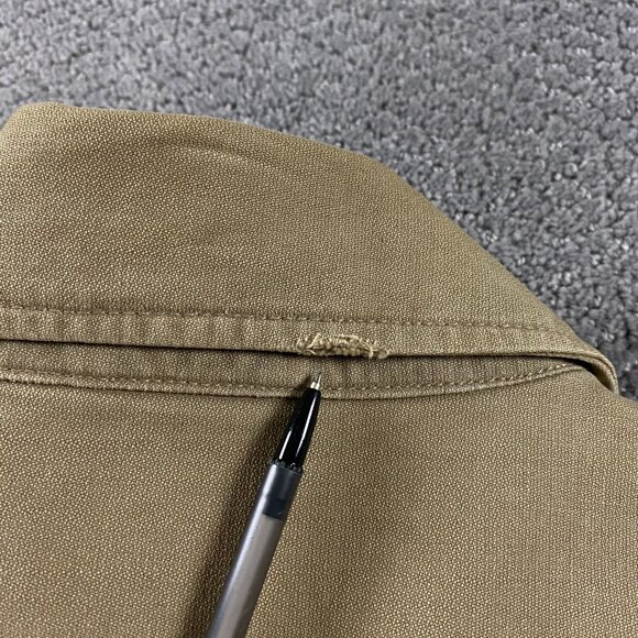 Vintage Old Navy Military Field Jacket Coat Men's Large Khaki Button Up - Picture 8 of 16